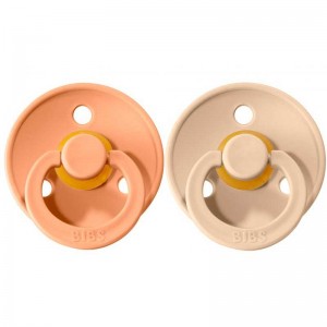 2 Chupetes Bibs Peach/Vainilla - Bibs -