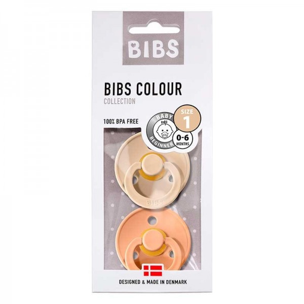 2 Chupetes BIBS Colour Round Nocturnos 0-6m