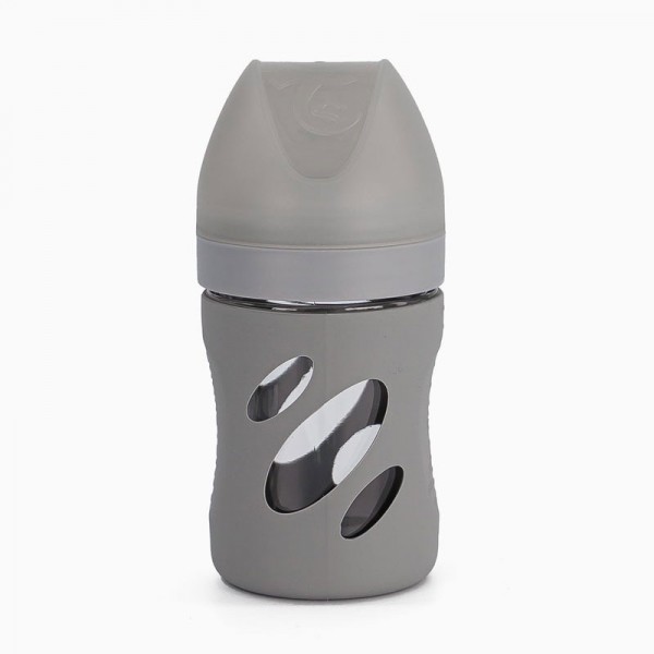 Biberón de Vidrio Anticólicos Gris 180 ml. - Twistshake