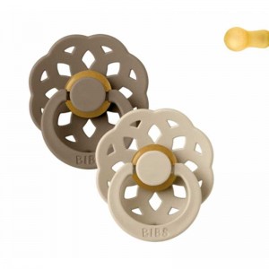 2 Chupetes Bibs Boheme Vainilla/Dark Oak - Bibs 2 Chupetes Bibs Boheme Vainilla/Dark Oak - Bibs