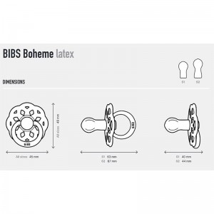 2 Chupetes Bibs Boheme Vainilla/Dark Oak - Bibs 2 Chupetes Bibs Boheme Vainilla/Dark Oak - Bibs