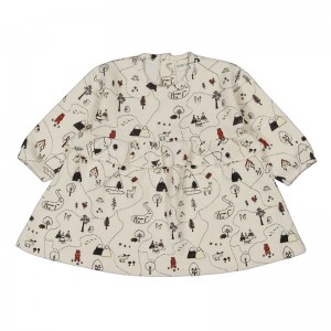 Vestido Doble Onda Estampado Crudo - Bean's Vestido Doble Onda Estampado Crudo - Bean's