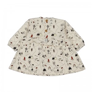 Vestido Doble Onda Estampado Crudo - Bean's Vestido Doble Onda Estampado Crudo - Bean's