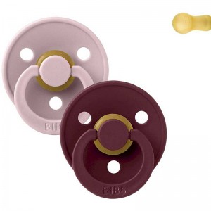 2 Chupetes Bibs Colour Round Pink Plum/Elderberry - Bibs 2 Chupetes Bibs Colour Round Pink Plum/Elderberry - Bibs