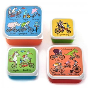 Snack Box Animals On Bike (Set De 4) - Tyrrell Katz Snack Box Animals On Bike (Set De 4) - Tyrrell Katz