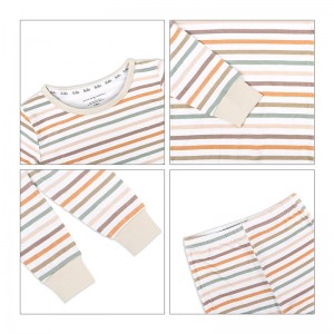 Pijama De Bambú Dos Piezas Farm Stripes - Lilulila Pijama De Bambú Dos Piezas Farm Stripes - Lilulila
