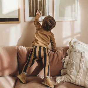 Legging Painted Stripe Mustard - Sproet & Sprout Legging Painted Stripe Mustard - Sproet & Sprout