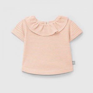 Camiseta Con Volante Rayada - Snug Camiseta Con Volante Rayada - Snug