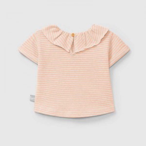 Camiseta Con Volante Rayada - Snug Camiseta Con Volante Rayada - Snug